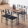 VECELO Kitchen Dining Room Table Sets for 4, 5 Piece