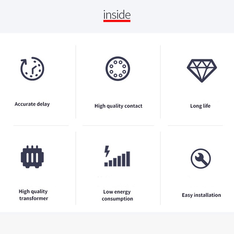 Time Relay LCD Display Multifunctional PP Flame Retardant Housing Delay