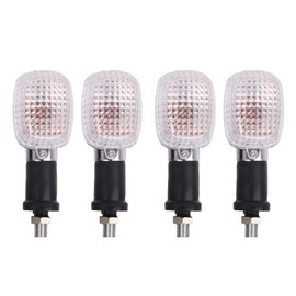 ENN LLC Kawasaki Type Motorcycle Universal Turn Signal 4-Piece Set for Varios, ESTRELLA, W400, W650, etc. (Clear)