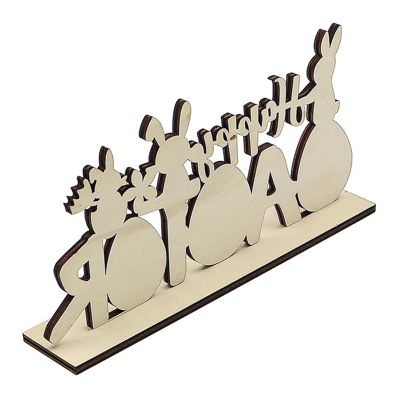Alnicov Easter Table Decorations, Easter Wooden Table Sign Happy Easter