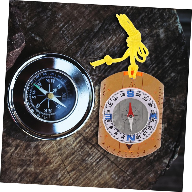 KICHOUSE Orienteering Compass Multi-Function Hiking Tool Ruler and Pointer for