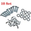 safycaby 10 Sets Wing Nuts and Bolts Screw Bolts and