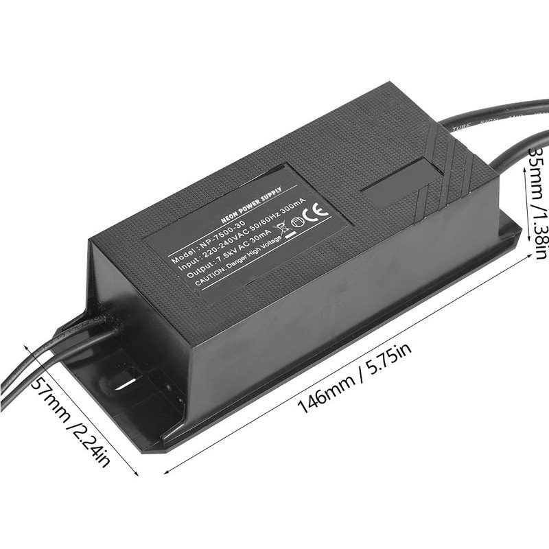 NP-7500-30 Neon Light Electronic Transformer Neon Sign Power Supply 7.5KV