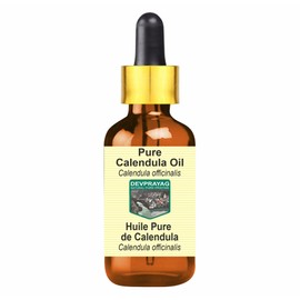 Devprayag Pure Calendula Oil (Calendula officinalis) with Glass Dropper Natural Therapeutic Grade 5ml (0.16 oz)