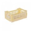 Ay-Kasa Folding Crate, Sturdy Folding Box, Plastic, Stackable, Banana, Mini