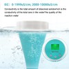 Qivine Pool Thermometer Wirelesss, 6 in 1 PH/ORP/EC/TDS/Temperature/Chlorine Meter WiFi