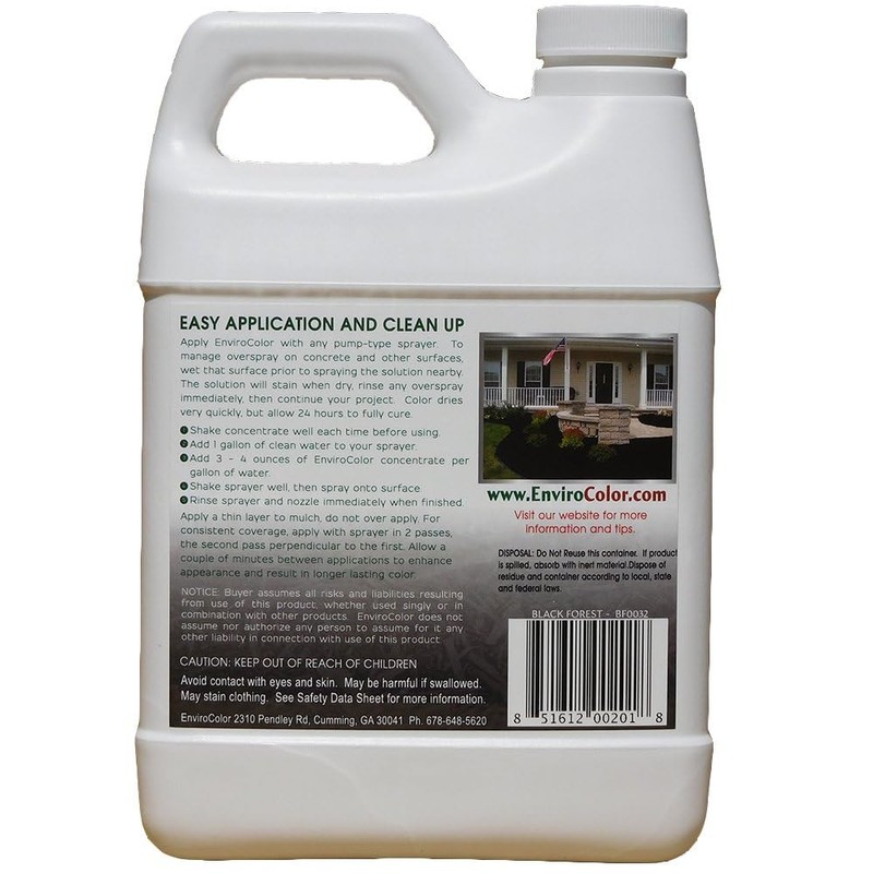 EnviroColor Black Mulch Dye | 32 oz Treats 2400 Ft²
