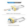 XanHen Keyed Alike Laminated Steel Padlocks with Long Shackle for