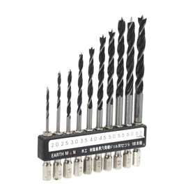 Takagi Earth Man Hex Shaft Drill for Woodworking and Resin 10 Piece Set