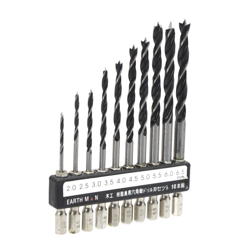 Takagi Earth Man Hex Shaft Drill for Woodworking and Resin