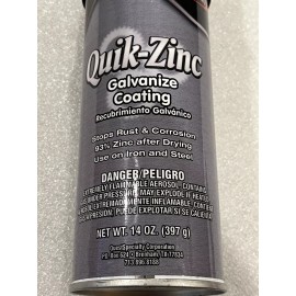 QUEST SPECIALTY QUIK-ZINC GALVANIZE COATING , STOPS RUST & CORROSION