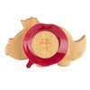 Tiny Dining Children's Bamboo Dinosaur Plate with Suction Cup -