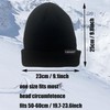 Fullsheild 2pcs Merino Wool Beanie Warm Winter Thick Ribbed Cap