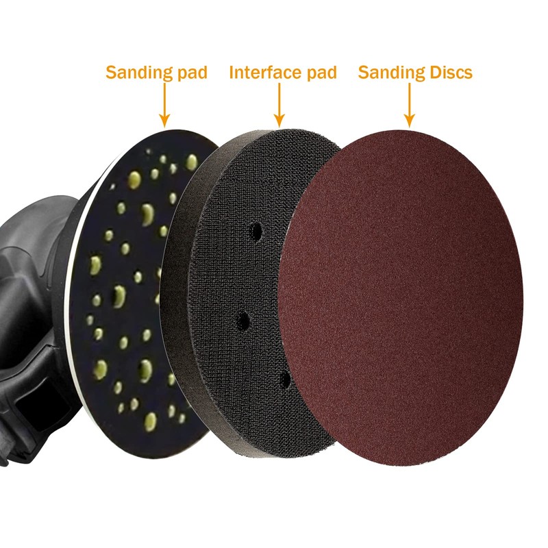 6 Inch 6 Hole Interface Pad Hook and Loop Soft