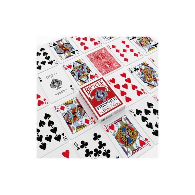 Bicycle Pinochle - Cartas de Juego, índice estándar, 1 baraja