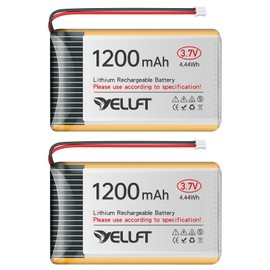 YELUFT 2pcs 3.7V 1200mAh 803048 Lithium Polymer Battery 1S 1C LiPo Rechargeable Battery with Protection Board, Micro PH2.0 Plug Compatiable with WisBlock Meshtastic, ESP32 Development Board