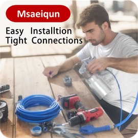 MSAEIQUN - Kit de tubo de manguera de aire de poliuretano azul, 4 mm OD 2,5 mm ID 10 metros 33.2 pies para línea de aire o transferencia de fluidos (4 mm x 10 m)