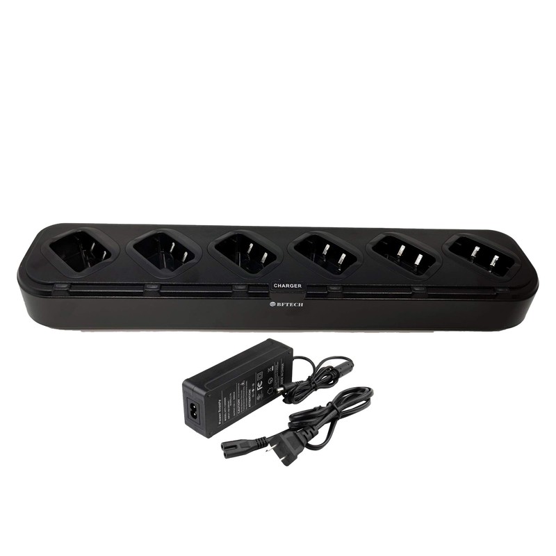 BFTECH DC-5-6 6-Way Gang Charger for BF-F8RT,BF-F8HP, UV-5RIII,BF-F5XT, BF-F5XP, BF-F8+,