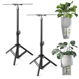 AZEAM Adjustable Plant Risers for Inside Pots, 2 PCS Planter Inserts Fillers 13"- 24" Raise for Large Flower Pots, Height Planter Lifter Stand with 4"-12" Top Support for Outdoor Indoor Plants