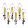 ALAMPEVER Chandelier Light Bulbs,E12 Candelabra Bulb 60 Watt,E12 LED Bulb