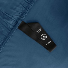 The Lad Collective 3.0 Queen Fitted Sheet - Queen Deep Pocket Bed Cover with EasyGrip™ Loop Straps, Durable Elastic & Temperature Regulating - Bamboo-Cotton Sheet- Atlantic [Navy Blue]