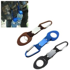 Water Bottle Carabiner Clip Hook for Camping, Hiking & Outdoor Activities Black P5707 100ea