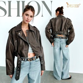 JASGOOD Women Leather Belt Fashion Studded Belt Ladies Punk Belt Gold Buckle Vintage Leather Belt for Jeans Dress with Gold Buckle,Black