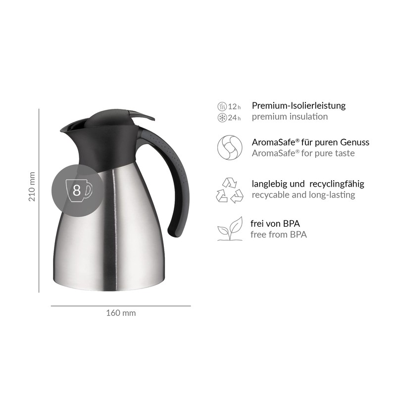 Alfi Bono Insulated Thermos Can 1.0 L Matted Stainless Steel