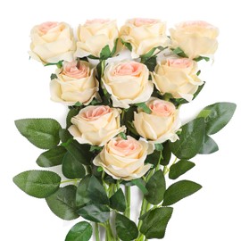 Justoyou Silk Artificial Rose Flowers Bridal Bouquet Flowers