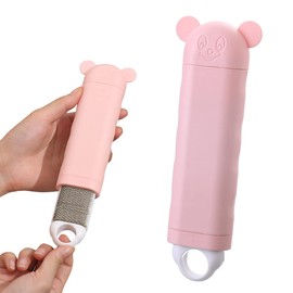 GeeKe Tierhaarentferner Fusselbürste mit selbstreinigendem Boden, verbesserter Griff, doppelseitige Fellbürste für Hund und Katze