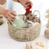 HODAKJUE Round Storage Basket Made by Seagrass with Handles (12.01"Dx5.51"H)