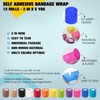12 Pack Self Adhesive Bandage Wrap, 2 in x 5