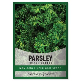 Gardeners Basics, Curled Parsley Seeds for Planting Indoors and Outdoors Heirloom, Open-Pollinated, Non-GMO Curly Herb Variety- Great for Home Gardens and More