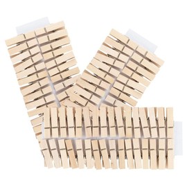 Mini Wooden Pegs, Pack of 100, Small Clothes Pegs, 3.5 cm High, Ideal for Photos on Cord Band, Photo Wall, Advent Calendar, Bunting, DIY Money Gifts, Decoration for Christmas (Natural)