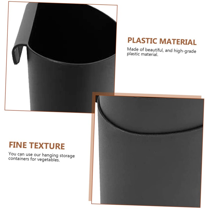 STOBOK Pack of 4 Storage Baskets, Plastic Containers, Hanging Wall