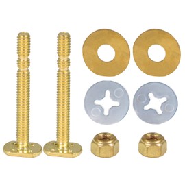 Raven KCFA-738534 Brass Closet Bolts Easy Snap With Nuts and Washers For Toilets, 5/16 Inch x 3-1/2 Inch, Set of 2, 5-16" x 3-1/2"