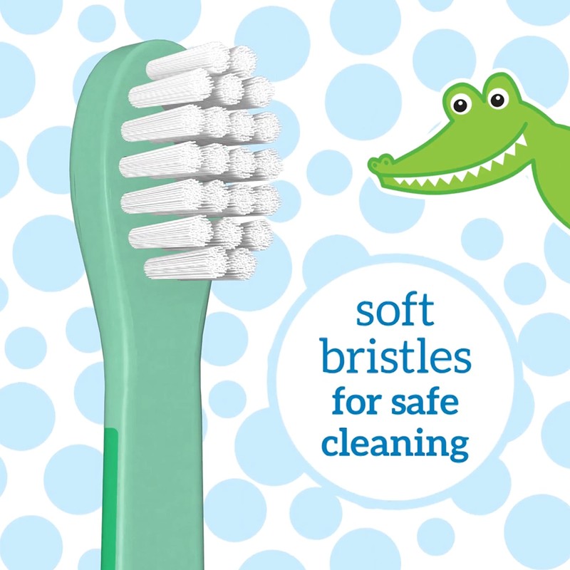 Dr. Brown's Baby and Toddler Toothbrush, Crocodile 1-Pack, 1-4 Years