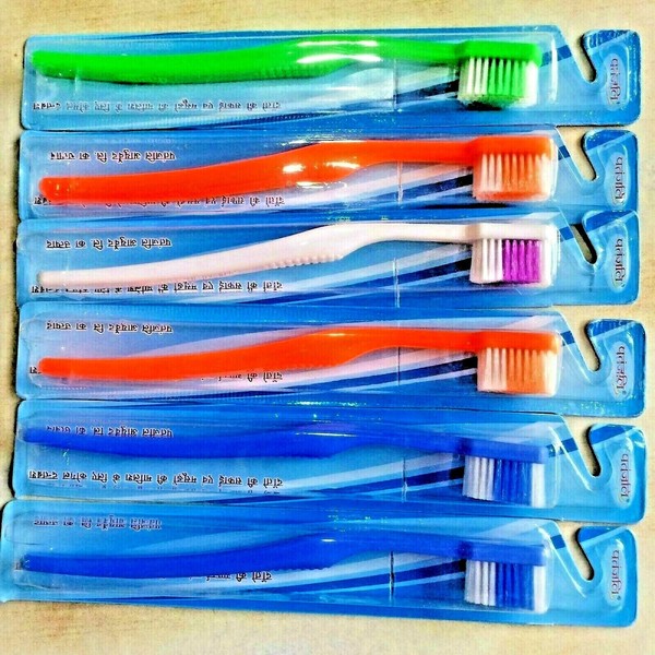 Patanjali Toothbrush Pack of 12- Soft Brush -Assorted Colors - US Seller
