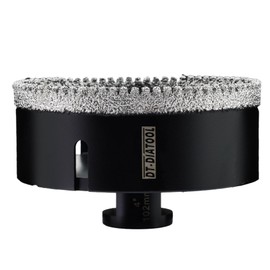 DT-DIATOOL Diamond Core Drill Bit 4 Inch Tile Hole Saw with 5/8"-11 Thread Drilling for Ceramic Tile Procelain Tile Marble Granite