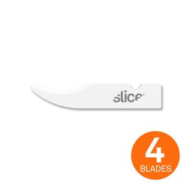 Slice 10536 Seam Ripper Blades (Rounded Tip) Finger-Friendly Ceramic Safety Blades - Stitch Unpicker And Thread Cutter - Pack of 4 Blades