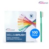 Wellsamed Wellsabrush Pack of 100 Disposable Toothbrushes Impregnated with Toothpaste