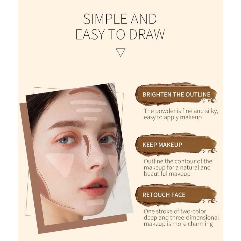 2 in 1 Contour Stick, Highlighter Stick, Double Head Contour