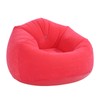 Inflatable Lounge Chair Flocking PVC Portable Folding Blow Up Sofa