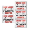 eMagTech 5pcs Cash & Card Payments Accepted Waterproof Single-Sided Stickers