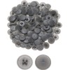 100 Pcs Grey Screw Cap Covers Assortment Kit, Plastic Self-Tapping