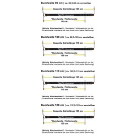 TigerTie High-quality fabric belt with stainless steel buckle and genuine leather appliqués – belt width 35 mm, Blue, light blue, grey blue