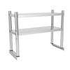 DYNAMI 2-Tier Stainless Steel Shelving, Adjustable Height Stainless Steel Storage
