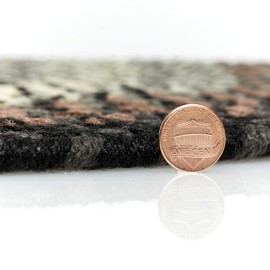 Super Area Rugs Braided Rug Pinecrest Indoor/Outdoor Braided Carpet for High Traffic Kitchen, Black Multi, 2' x 6' Oval Runner