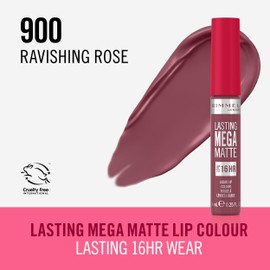 RIMMEL Lasting Mega Matte Liquid Lip Color 900 Lavishing Rose 7.0ml