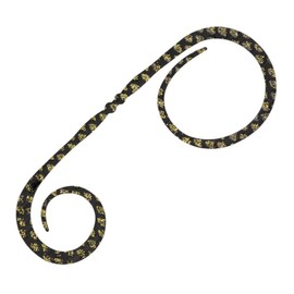Shimano Tai Raba Necktie, Flame Getsu Baku Tie, Double Curly, 006 black glitter